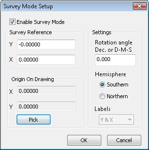 survey mode setup